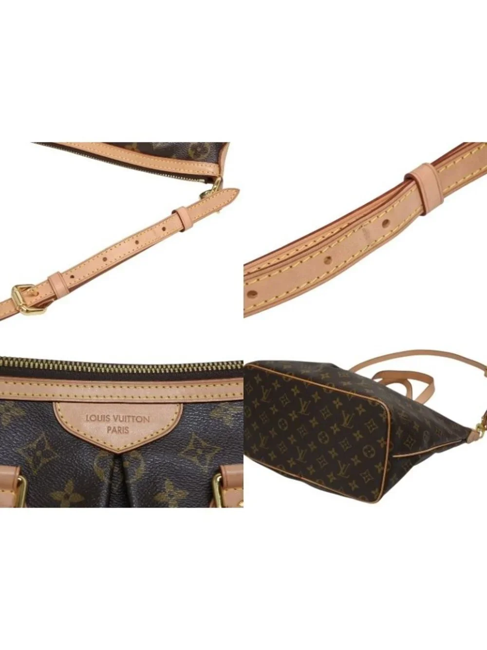 Louis Vuitton Palermo PM Handbag Monogram Leather Gold